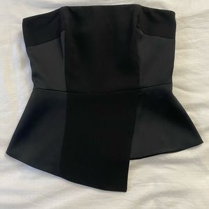 Strapless, asymmetric top from White House black market, like new condition